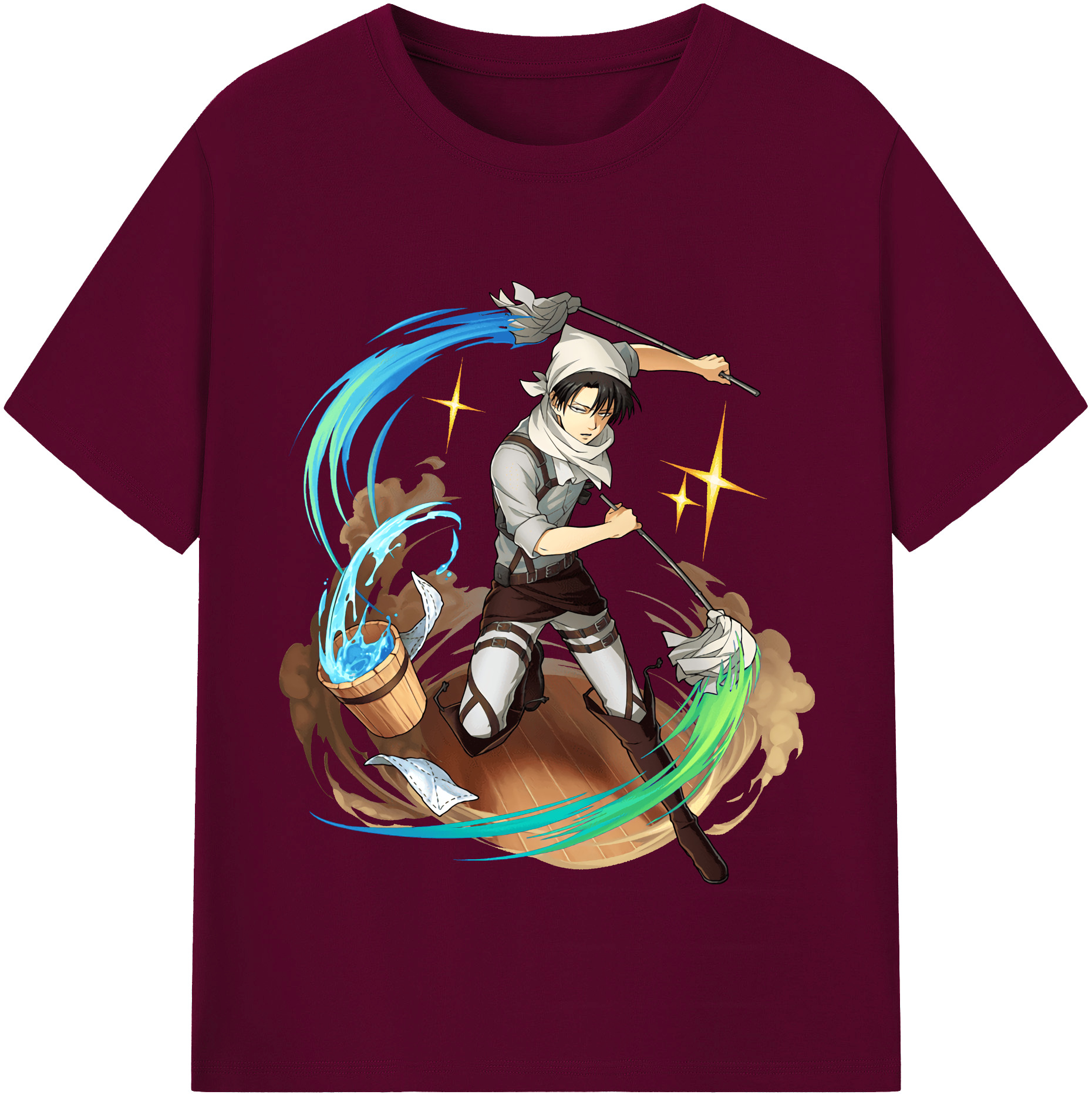 （画像用） 進撃の巨人 リヴァイ·アッカーマン Attack on Titan Levi Ackerman レディースカジュアルプリントTシャツ（綿100％）